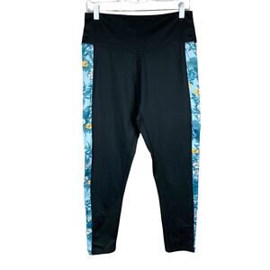 Blackstrap Leggings Pants Thermal Base Layer Black Blue Floral Women’s XL